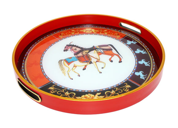 Round Equestrian Tray - Large