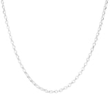 Sterling Silver Oval Belcher Chain Necklace - 70cm