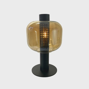 Amber Glass Table Lamp