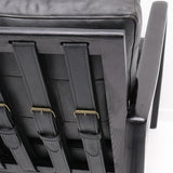 Scandinavian Style Designer Leather Armchair Black