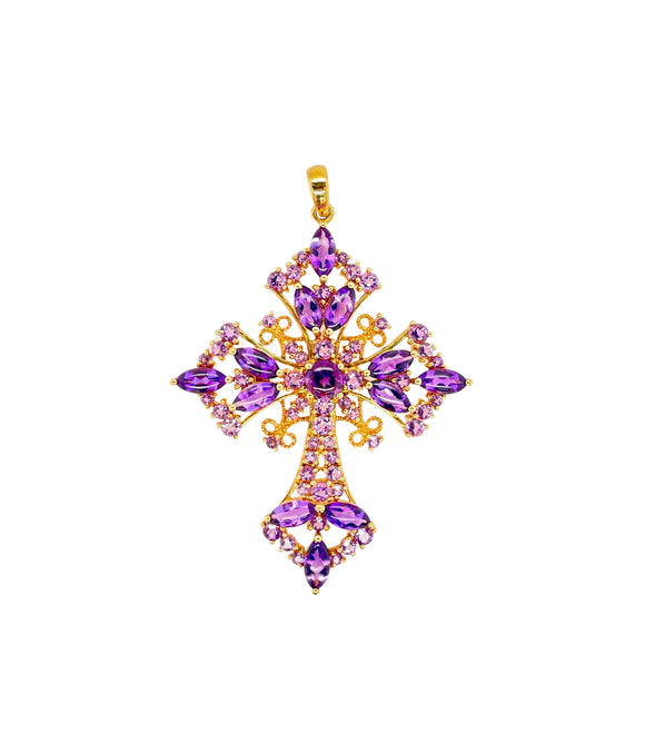 Amethyst Cross Pendant