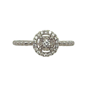 Diamond Cluster Ring with Ball Band