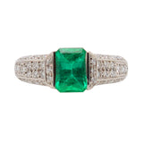 Emerald Cut Emerald Diamond Ring