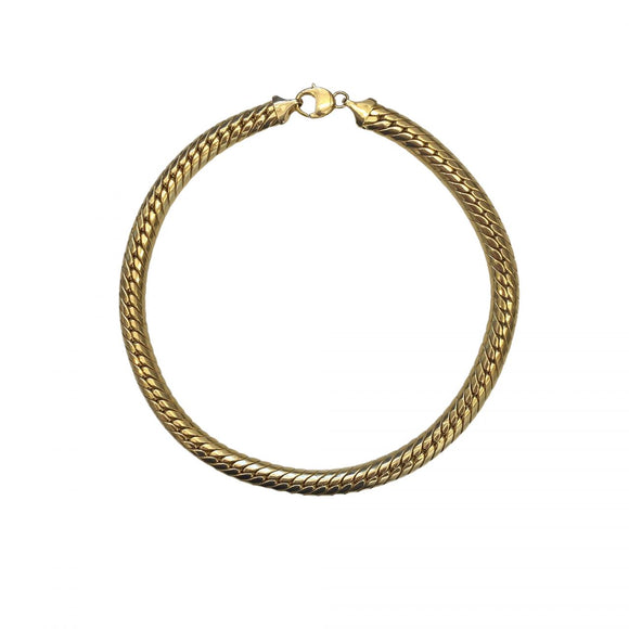 Double Curb  Collar Necklace in 18ct Yellow Gold