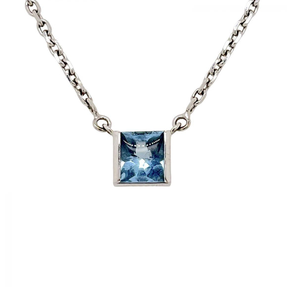 Cartier Aquamarine Tank Pendant Necklace