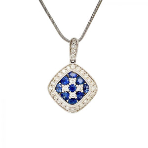 Sapphire Diamond Pendant - P