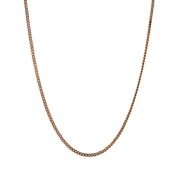 Flat Curb Link Chain in 9ct Yellow Gold