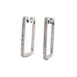 Rectangular Diamond Hoops