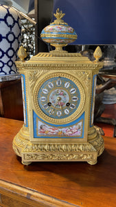 Antique French Signed Porcelain Clock