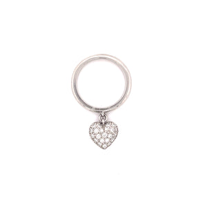 Tiffany & Co Platinum Diamond Charm Ring