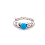 Van Cleef and Arpels Perlée Ring with Turquoise