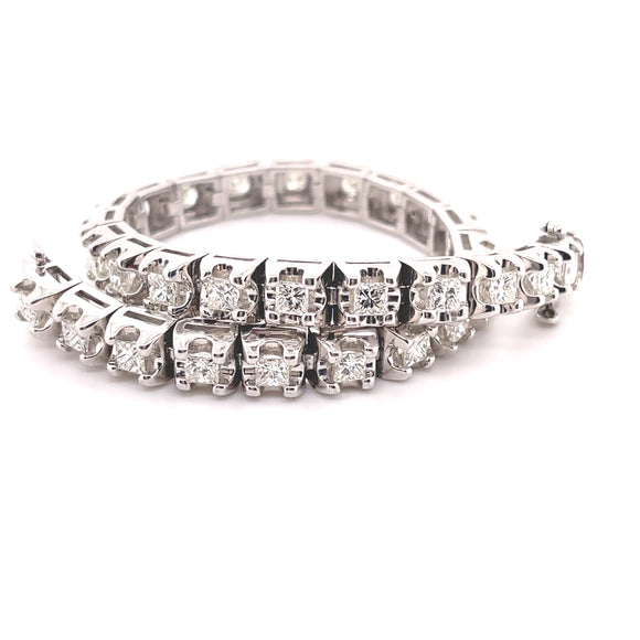 Diamond Tennis Bracelet in 18ct White Gold 7.0 carats