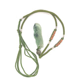 Jadeite Necklace with Moss Green String