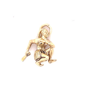 Vintage Maori Warrior Pendant in 9ct Gold