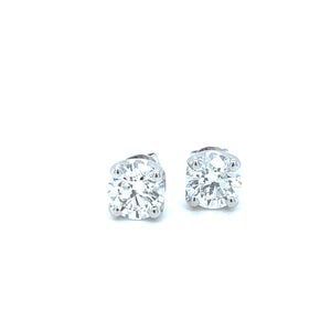 Diamond Stud Earrings 2.07 carats