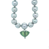 South Sea Black Tahitian Pearl Necklace with Diamond Tourmaline Clasp