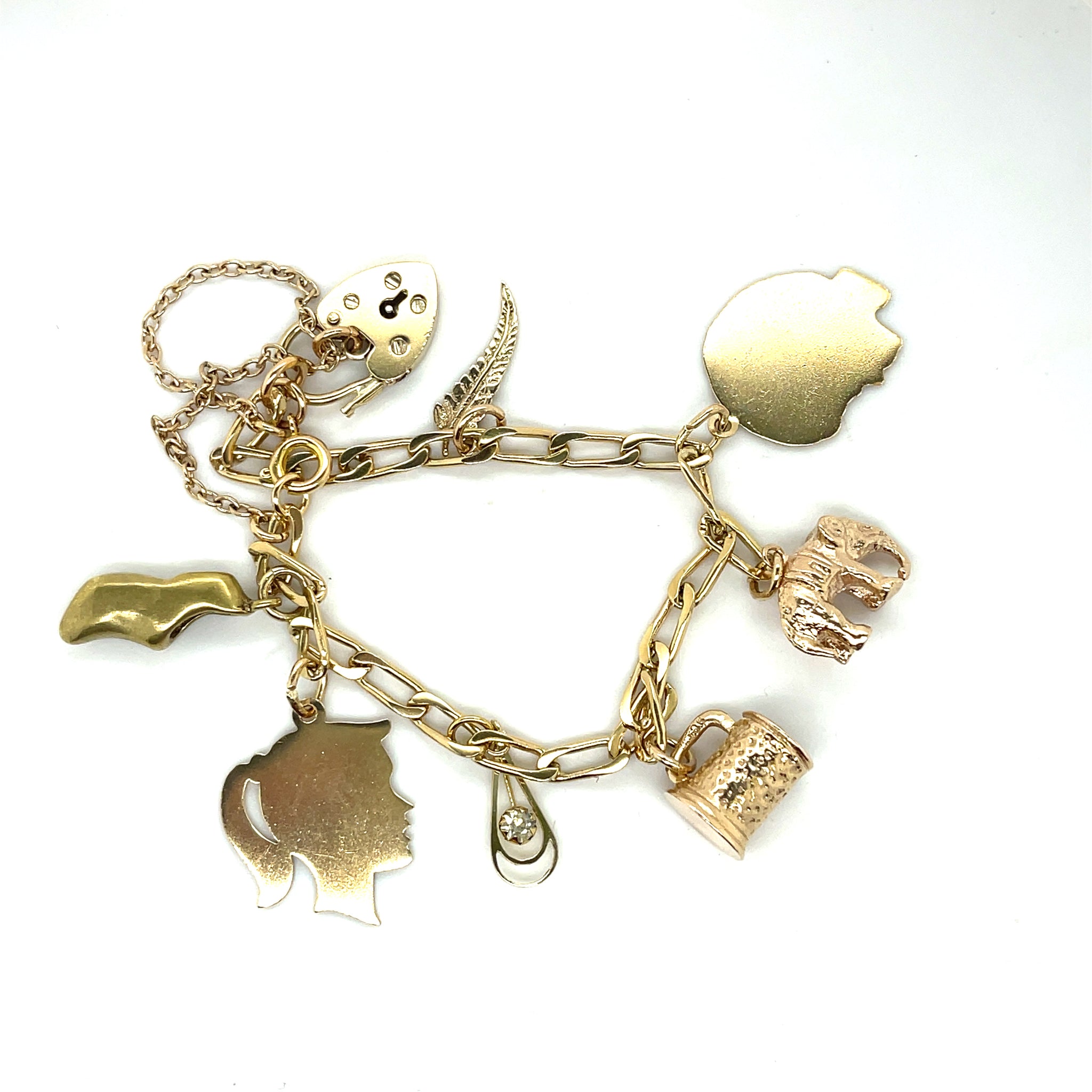 9ct Gold Charm Bracelet | Pre-Owned 9ct Gold Charm Bracelets | Ladies Gold  Bracelets