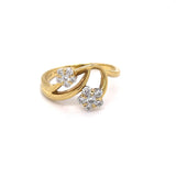 Diamond Flower Dress Ring in 18ct Gold