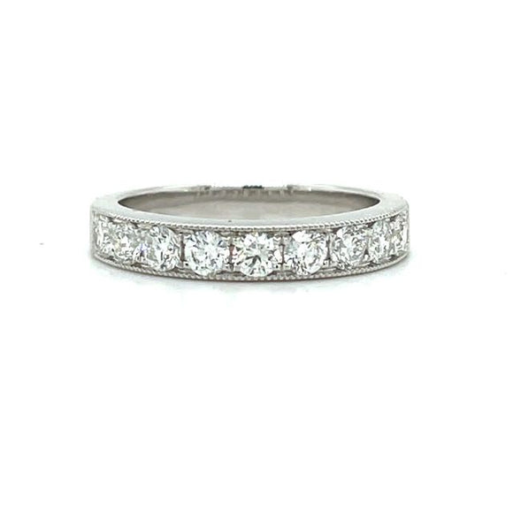 Diamond Half Eternity Band 0.80 Carats in 18ct White Gold