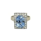 Rectangular Sapphire Diamond Ring