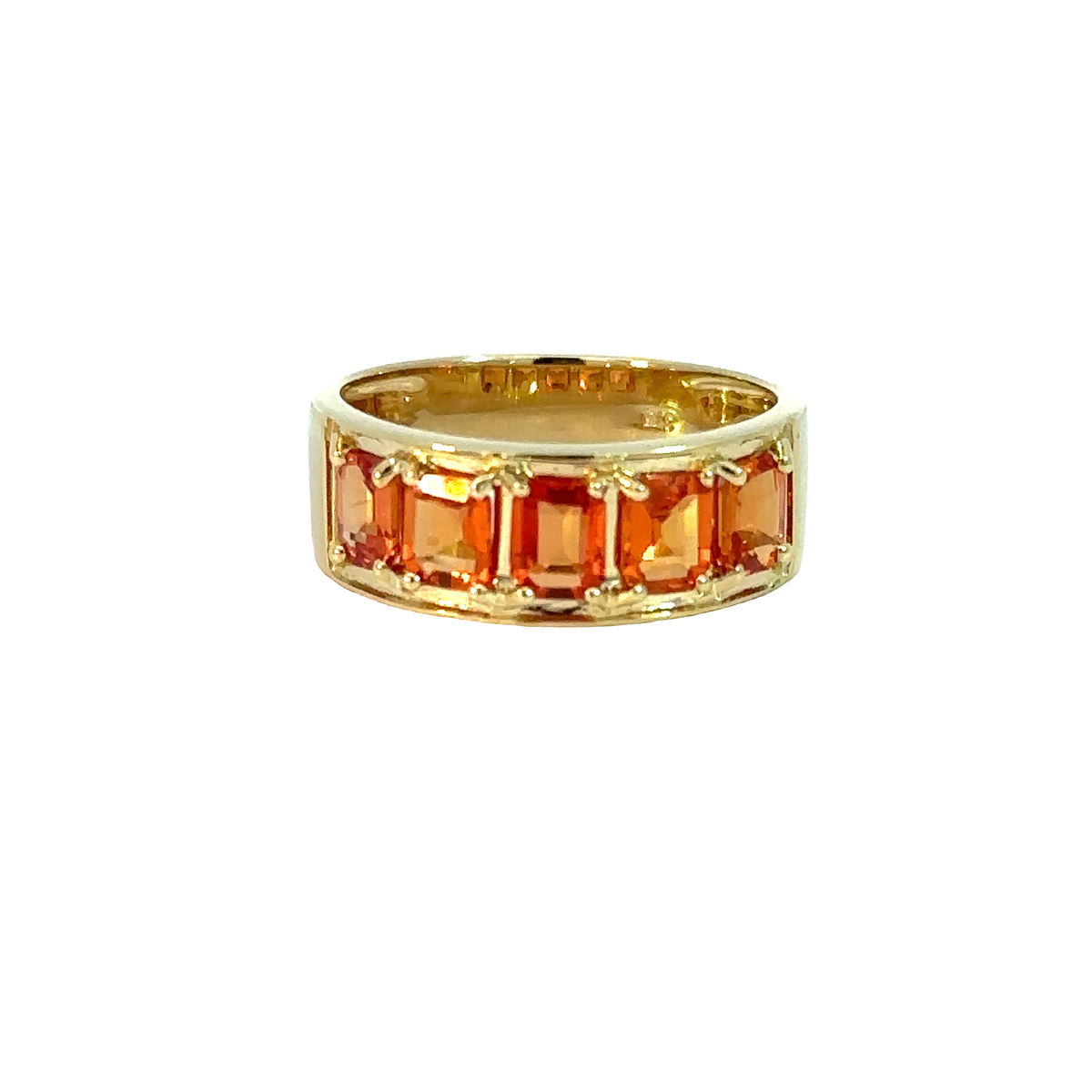 Orange Sapphire Bridge Ring – Jems of Remuera