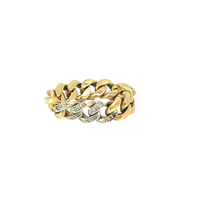 Pomellato Articulated Curb Link Diamond Ring