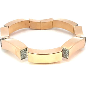 Vhernier Sorpresa Italian 18ct Rose Gold Diamond Bracelet