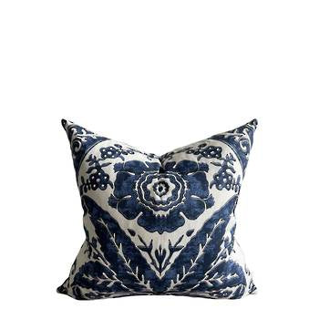 Blue and White Floral Cushion 60 x 60cm