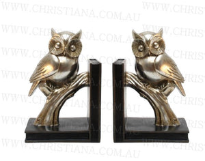 Gold Owl figurine Bookends