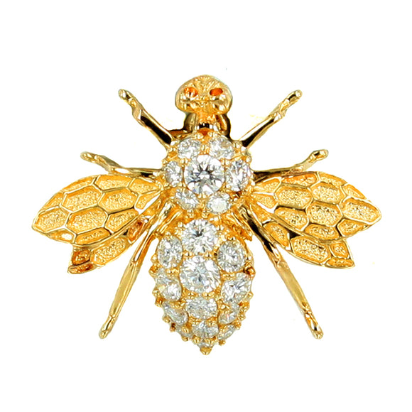 Diamond Bee Brooch