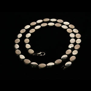 Oval Brushed Flat Necklace