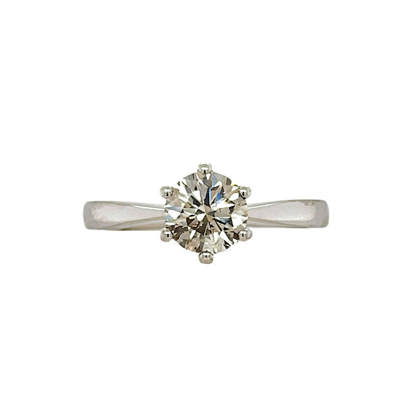 Diamond Solitaire Ring in 6 Claw Setting