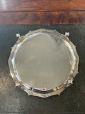Edwardian Sterling Silver Salver with Scalloped Rim