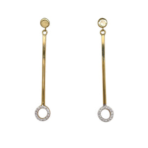 Circle Bar Drop Earrings