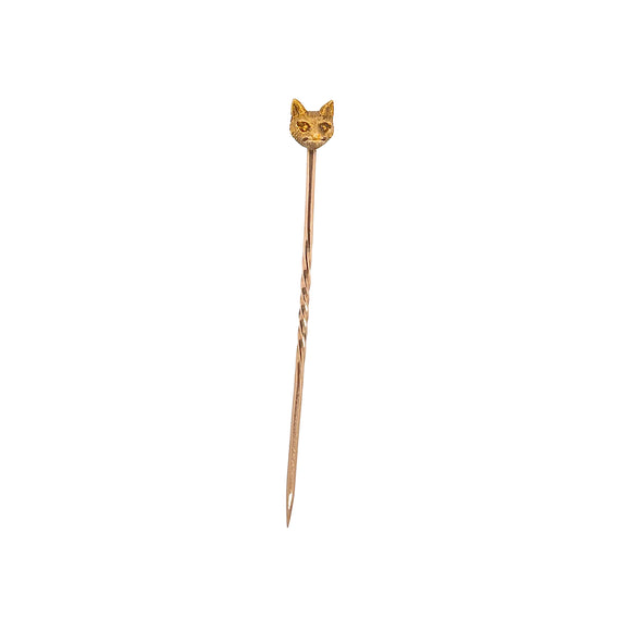 Antique Gold Fox Pin