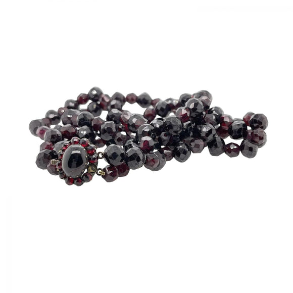 Garnet Double Strand Necklace