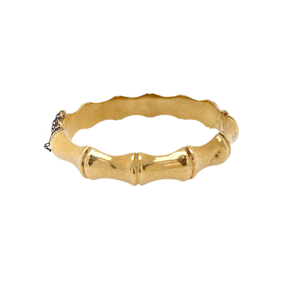 Gold Bamboo Bangle Bracelet