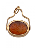14ct Rose Gold Carnelian Spinner