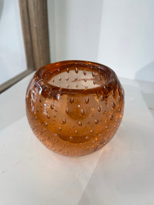 Art Glass Bowl in Rust Tonings