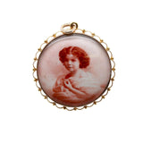 Gold Round Pendant