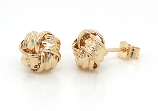 9ct Gold 4 fold rolled edge knot studs