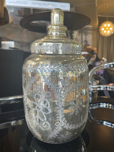 Etched Urn with Lid