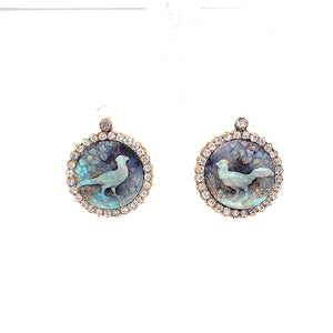 Antique Opal Diamond Earrings