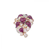 Morganite Pink Sapphire Diamond Ring in 18ct White Gold