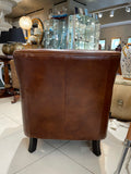 Leather Armchair in Vintage Cigar