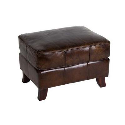 Leather Curved Ottoman