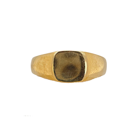 9ct Gold Plain Square Signet Ring