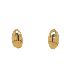9ct Yellow Gold Oval Dome Earrings