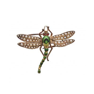 Antique Victorian Dragonfly Brooch