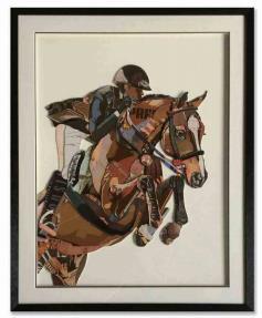 Riding Horse Collage Art